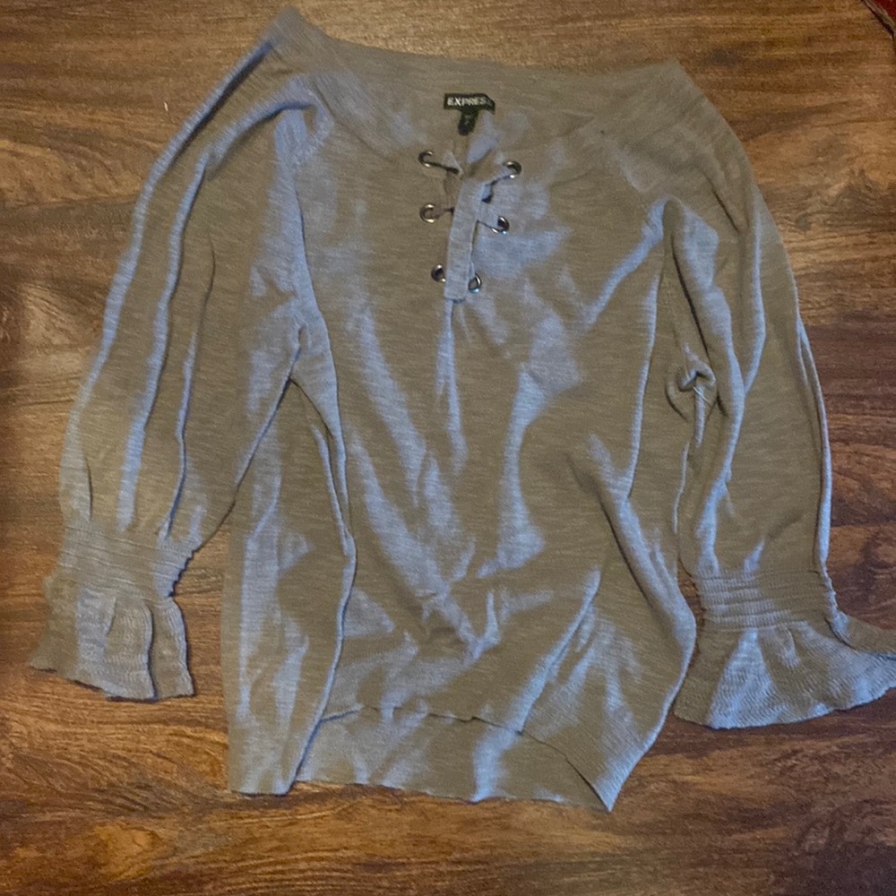 Express tie up sweater